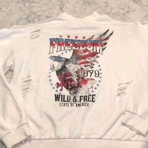 Distressed “America” Sweatshirt
